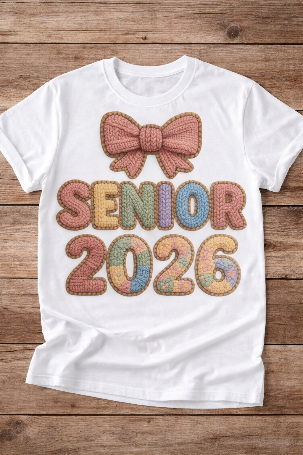 Senior 2026 Pastel Bow Graphic Tee