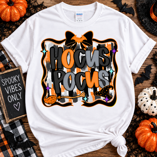 Hocus Pocus Halloween Graphic Tee – Cute Witchy Spooky Season Shirt
