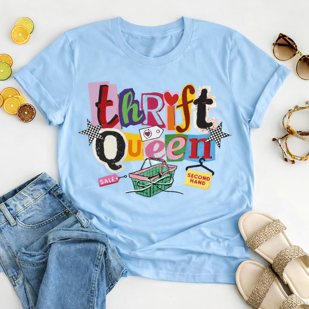 Thrift Queen Graphic Tee – Vintage Thrifter Shirt