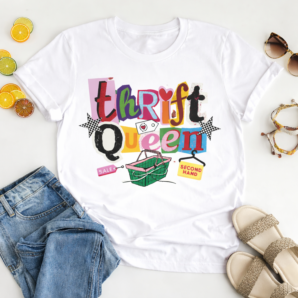 Thrift Queen Graphic Tee – Vintage Thrifter Shirt