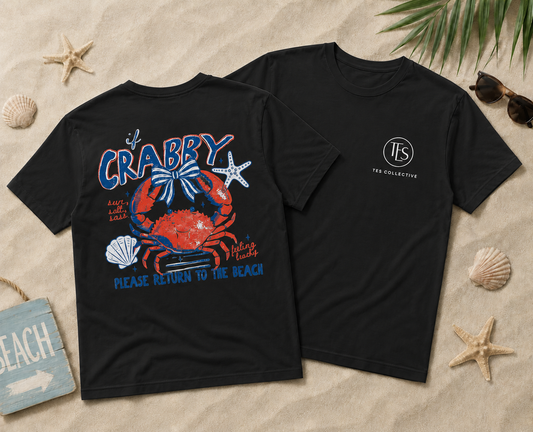 If Crabby Please Return to the Beach Shirt – Funny Coastal Tee