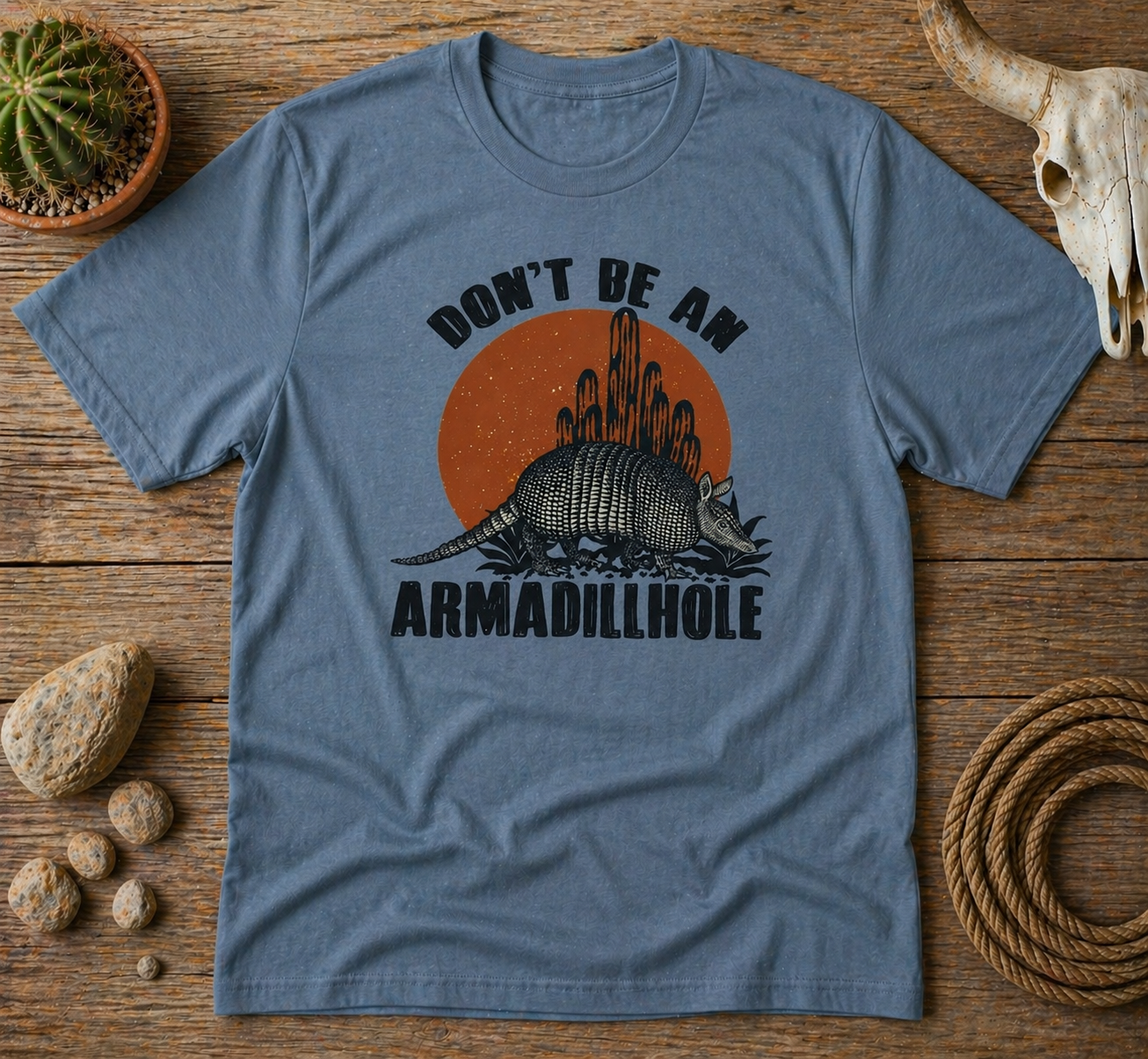 Don’t Be an Armadillhole Funny Western Armadillo Graphic Tee