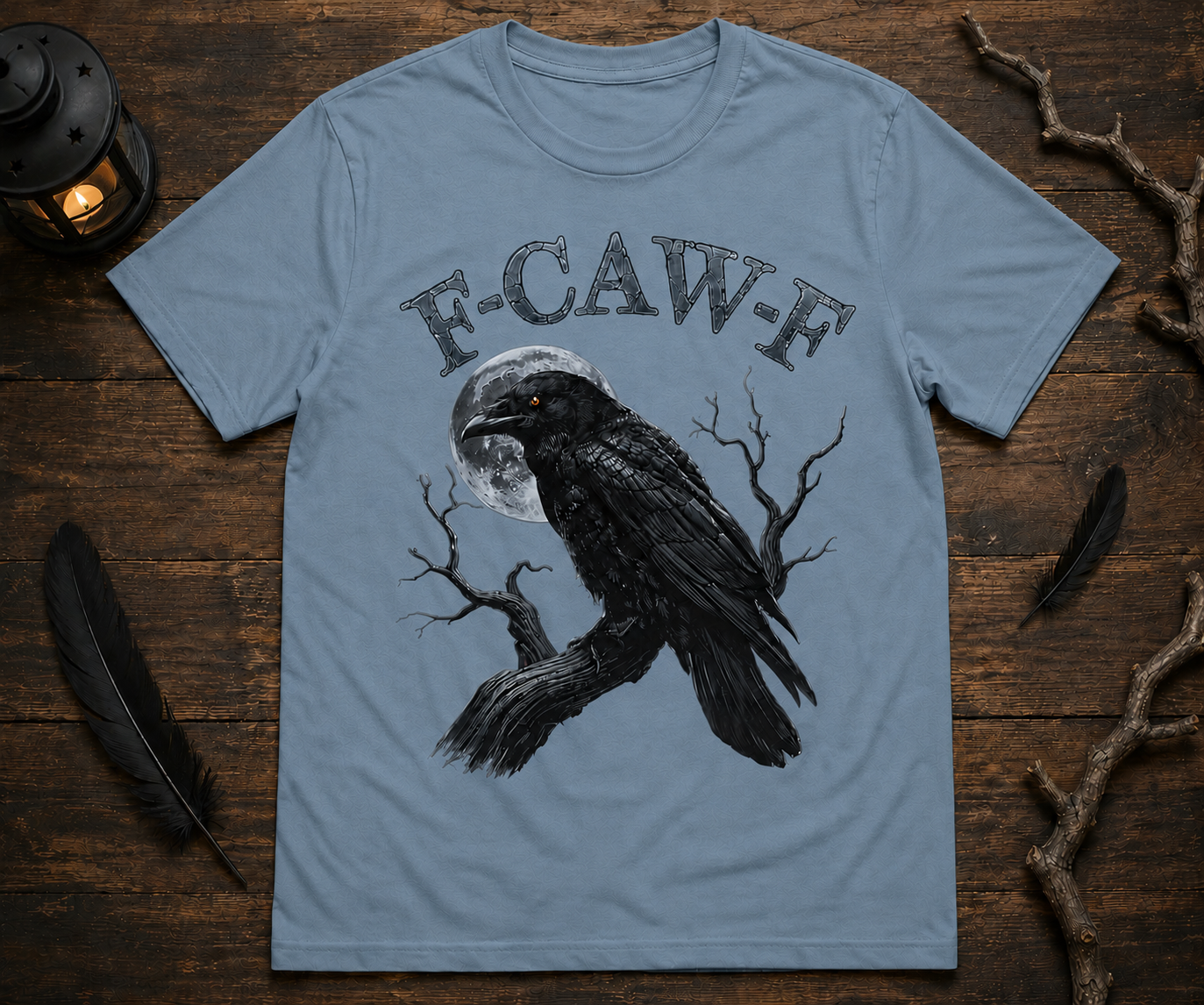 F-Caw-F Raven Graphic Tee – Funny Gothic Crow Shirt