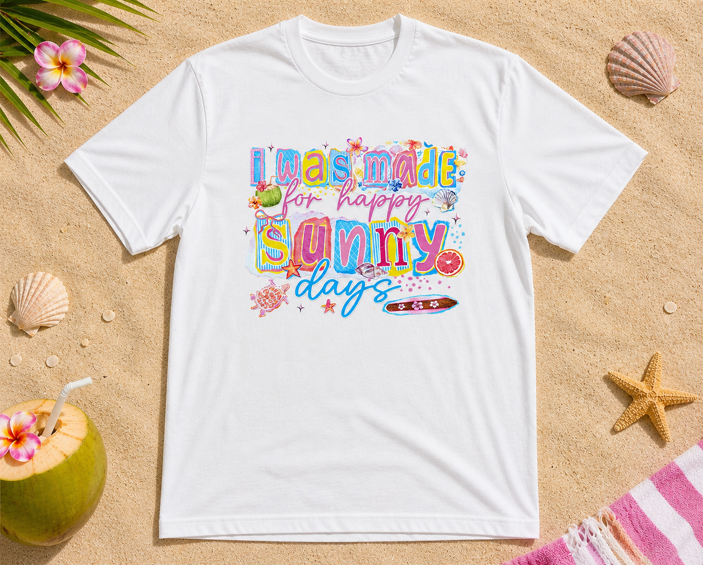 I Was Made for Sunny Days Shirt – Cute Summer Beach Graphic Tee