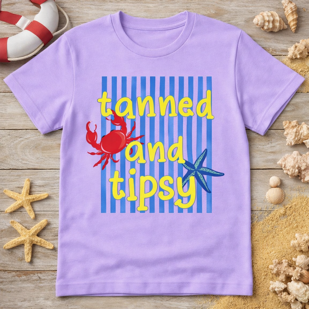 Tanned & Tipsy Beach Tee | Cute Summer Vacation Shirt