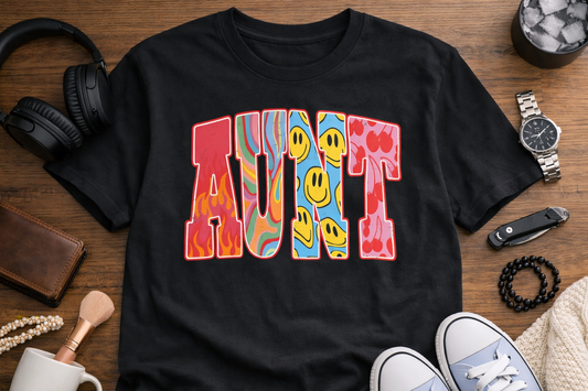 Aunt RETRO Colorful Graphic Tee