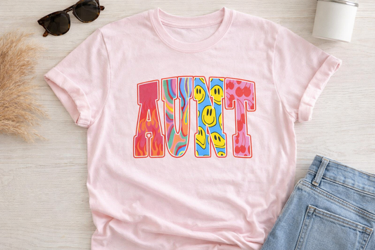 Aunt RETRO Colorful Graphic Tee