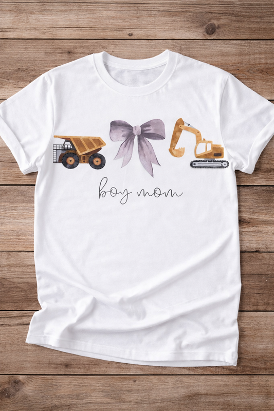 Construction Boy Mom Graphic Tee