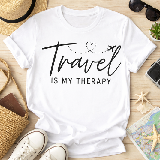 Travel is My Therapy Cute T-Shirt