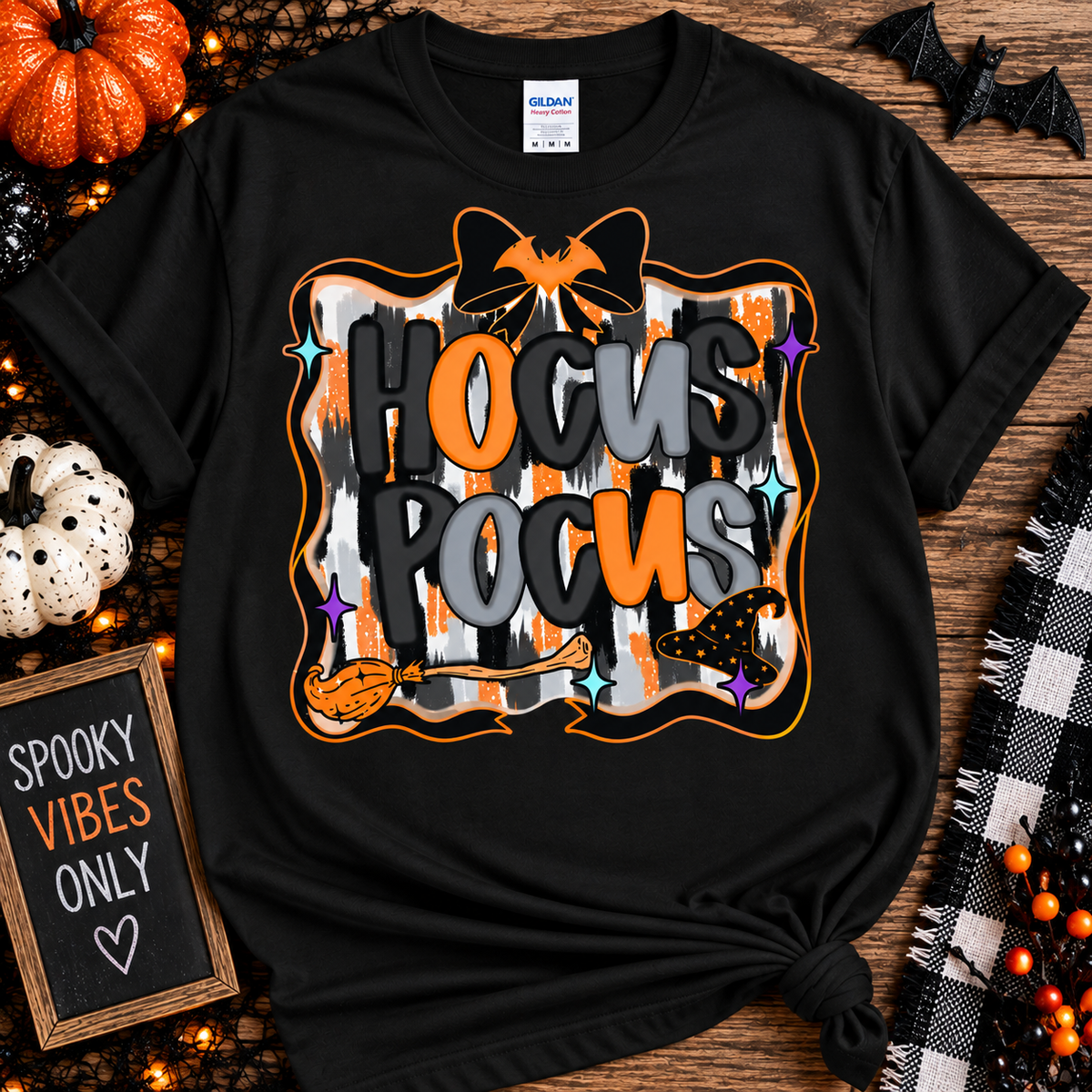 Hocus Pocus Halloween Graphic Tee – Cute Witchy Spooky Season Shirt