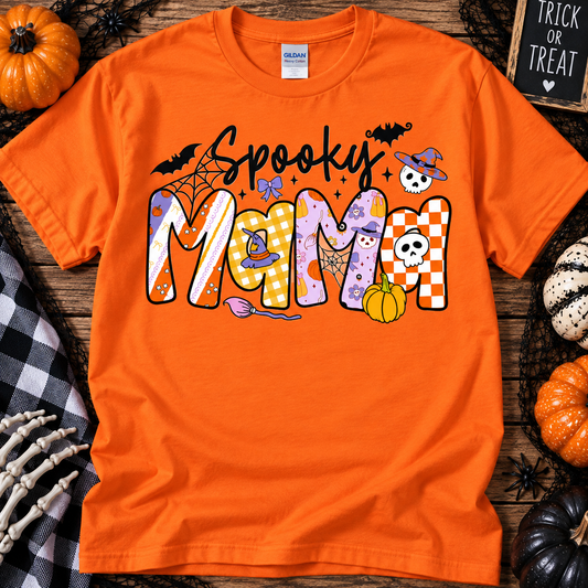 Spooky Mama Halloween Graphic Tee – Cute Witchy Mom Shirt