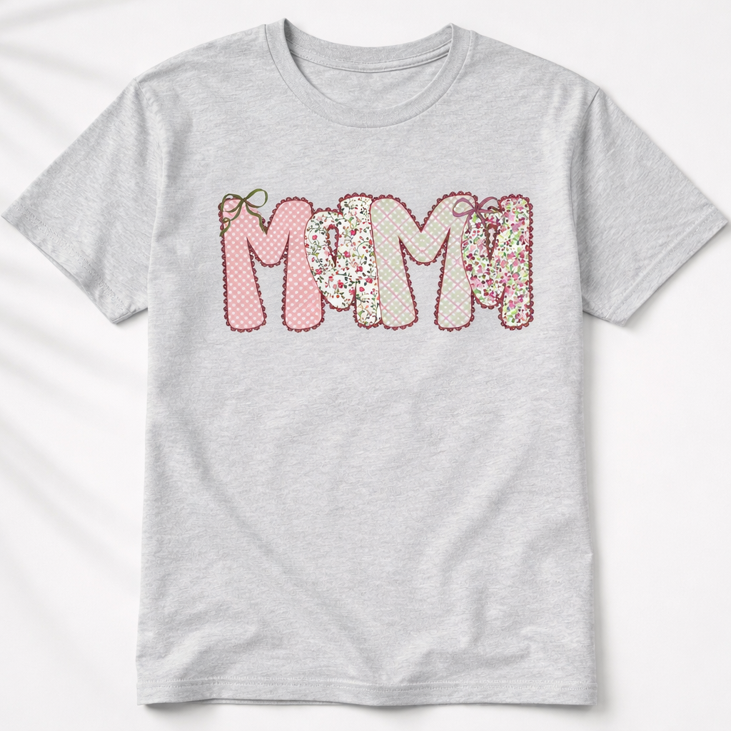 Vintage Floral MOM Patchwork Tee