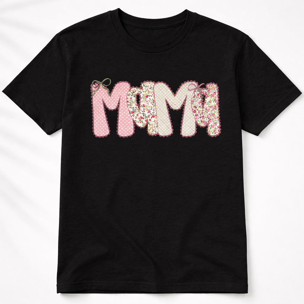 Vintage Floral MOM Patchwork Tee