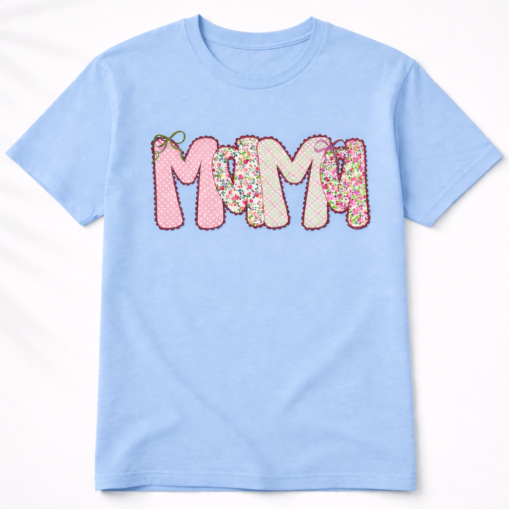 Vintage Floral MOM Patchwork Tee