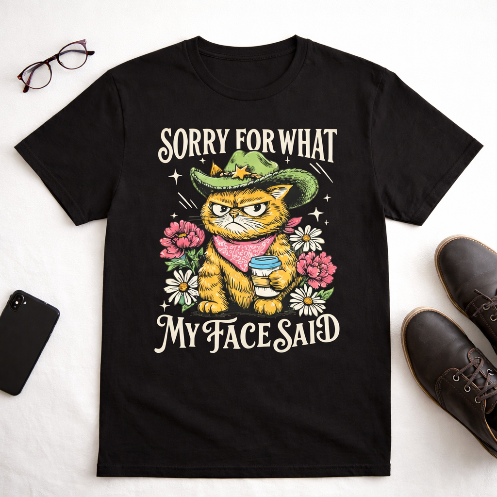 Funny Grumpy Cat Cowboy Shirt