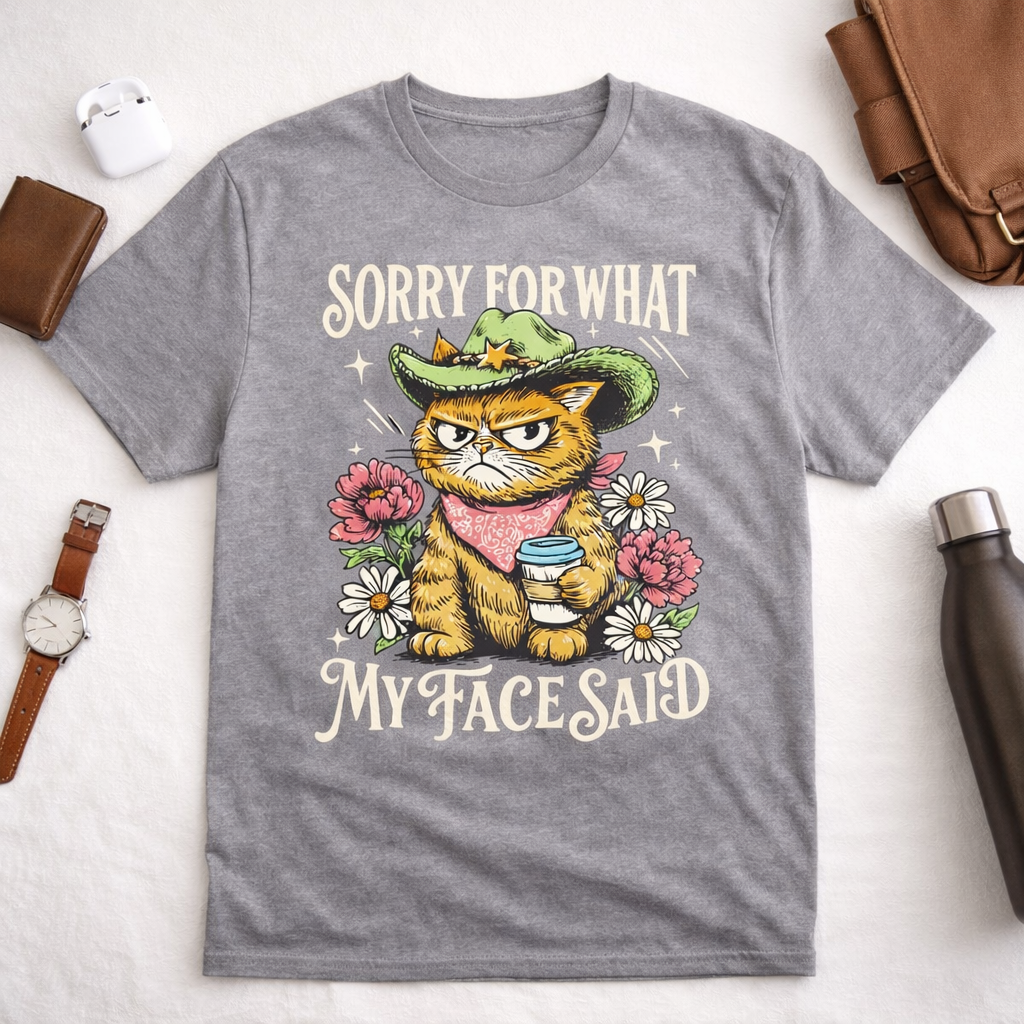 Funny Grumpy Cat Cowboy Shirt