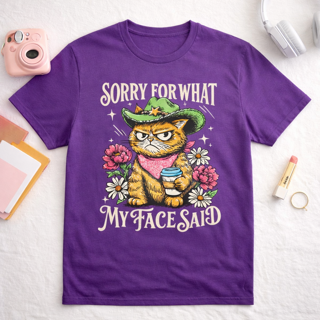 Funny Grumpy Cat Cowboy Shirt
