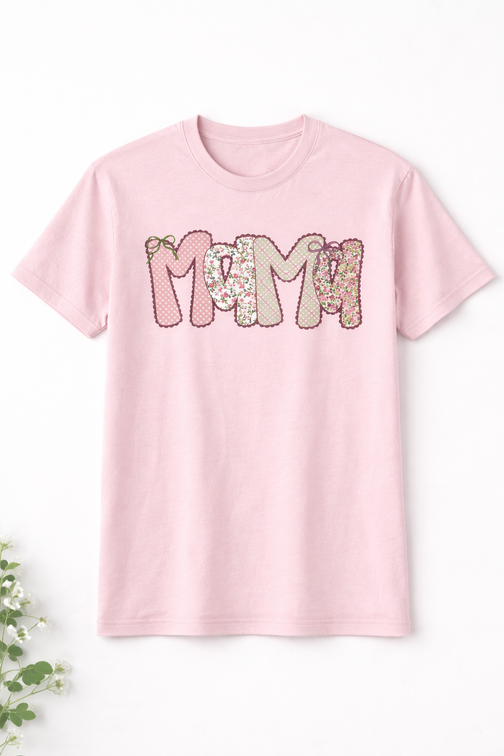 Vintage Floral MOM Patchwork Tee