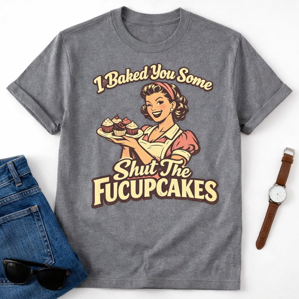 “Shut the Fucupcakes” Retro Baker Graphic Tee