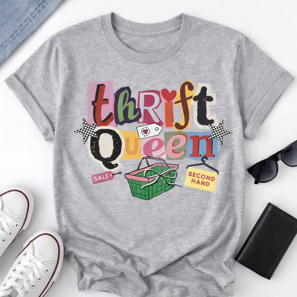 Thrift Queen Graphic Tee – Vintage Thrifter Shirt