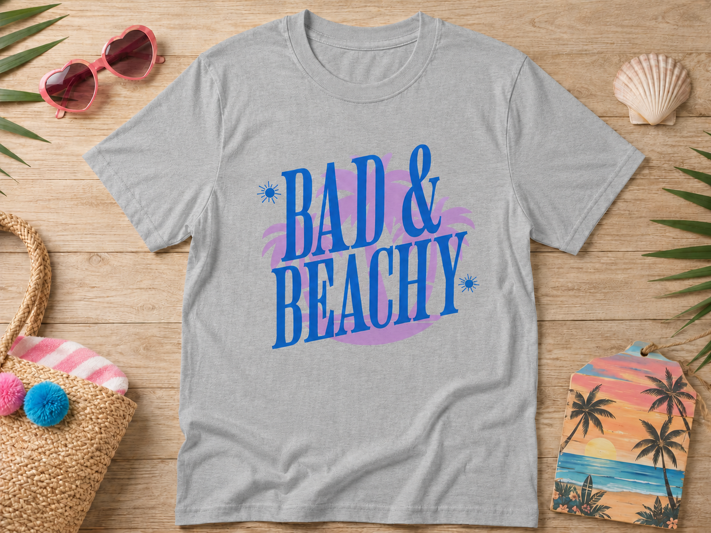 Bad & Beachy Graphic Tee – Cute Coastal Beach Shirt