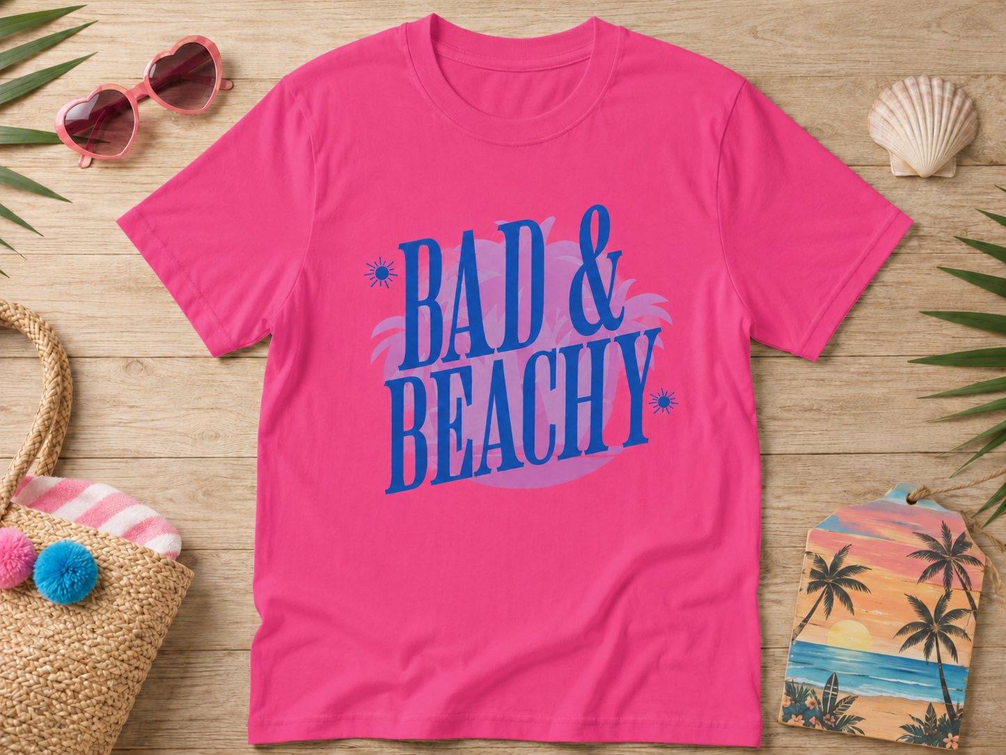 Bad & Beachy Graphic Tee – Cute Coastal Beach Shirt