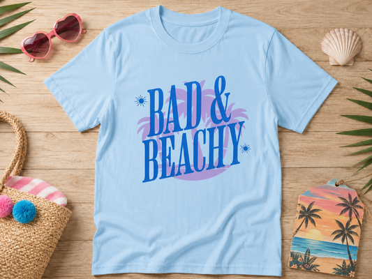 Bad & Beachy Graphic Tee – Cute Coastal Beach Shirt