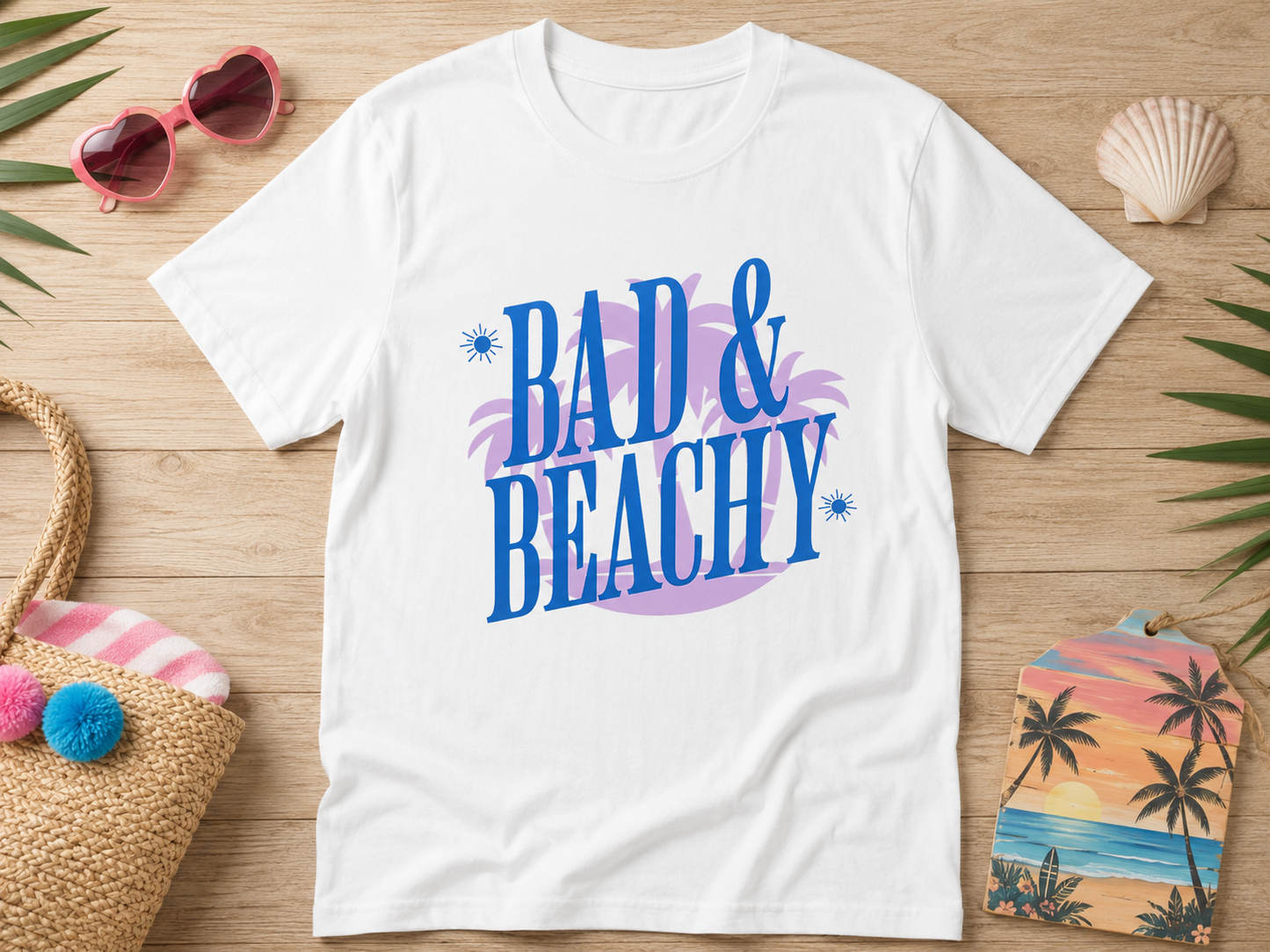 Bad & Beachy Graphic Tee – Cute Coastal Beach Shirt