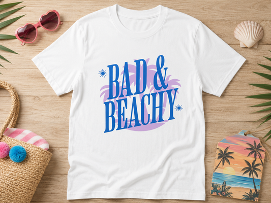 Bad & Beachy Graphic Tee – Cute Coastal Beach Shirt