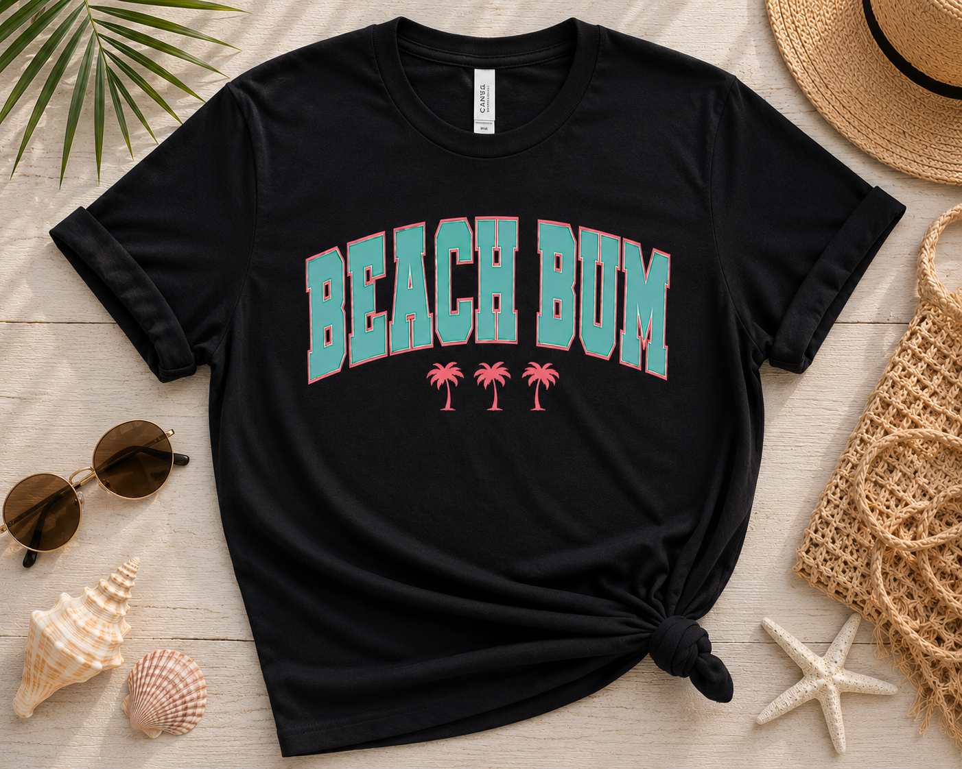 Beach Bum Graphic Tee | Cute Coastal Summer Vacation Shirt
