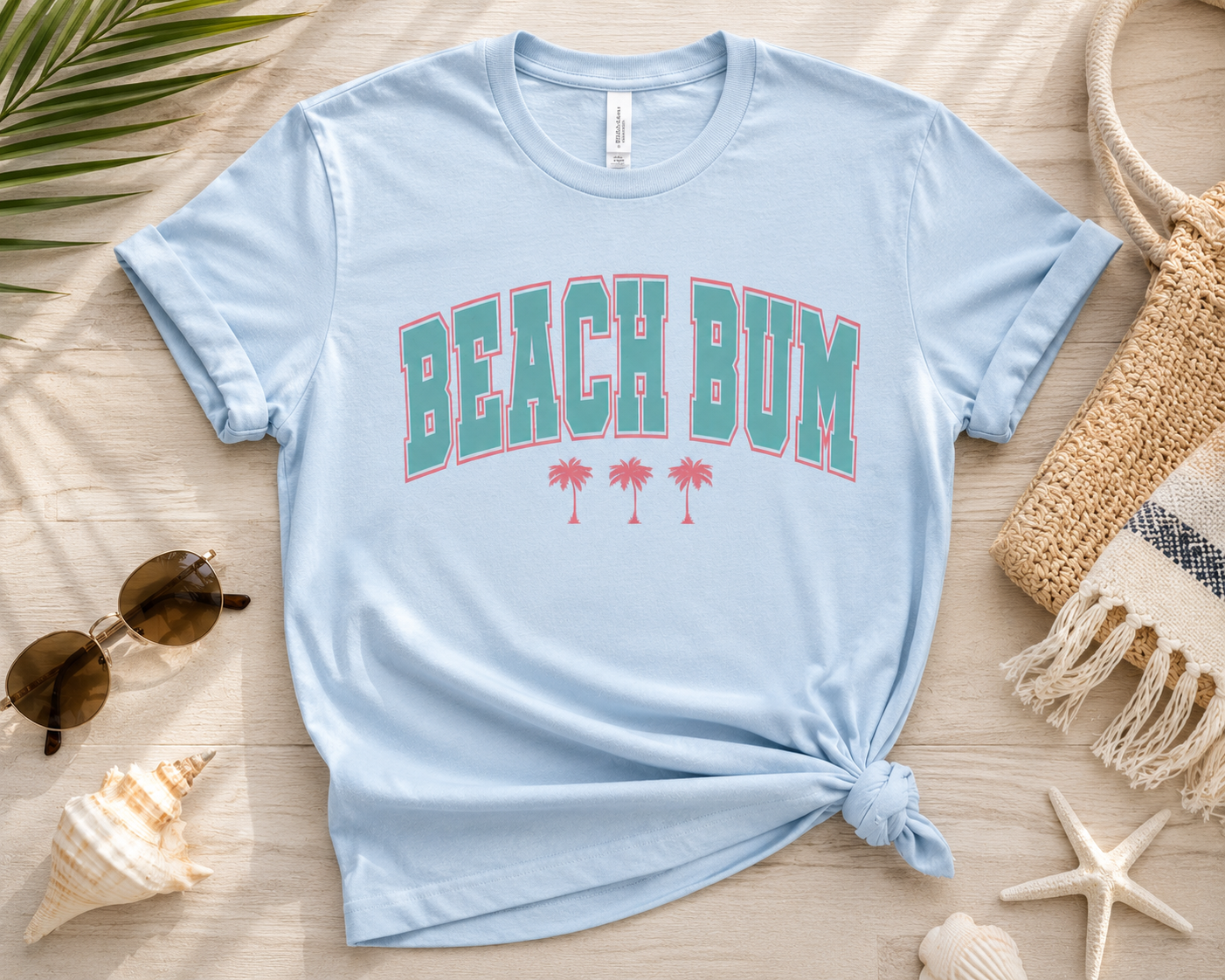 Beach Bum Graphic Tee | Cute Coastal Summer Vacation Shirt