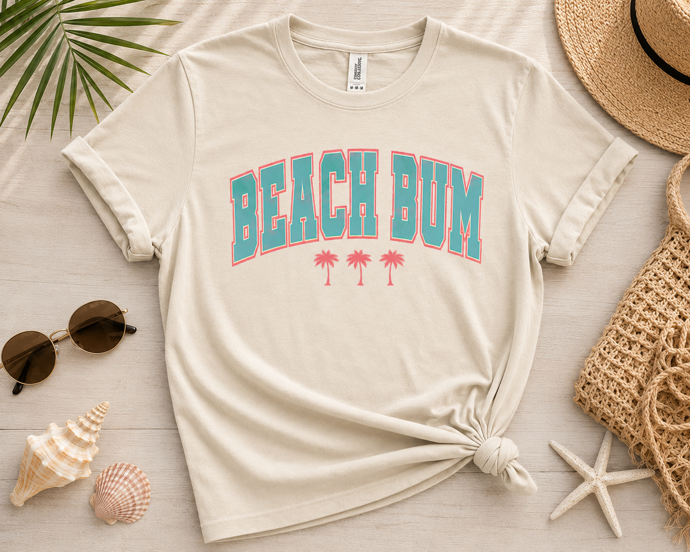 Beach Bum Graphic Tee | Cute Coastal Summer Vacation Shirt