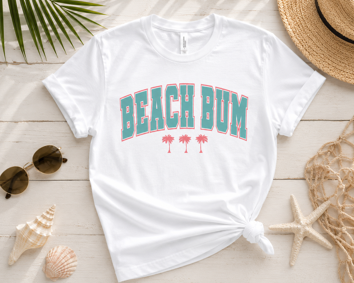 Beach Bum Graphic Tee | Cute Coastal Summer Vacation Shirt