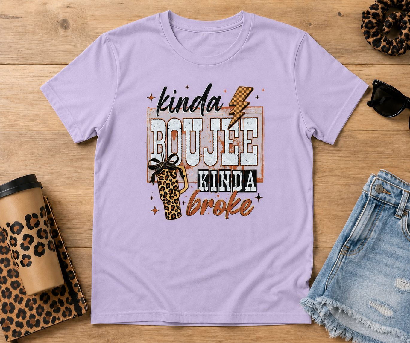 Kinda Boujee Kinda Broke Shirt – Funny Graphic Tee