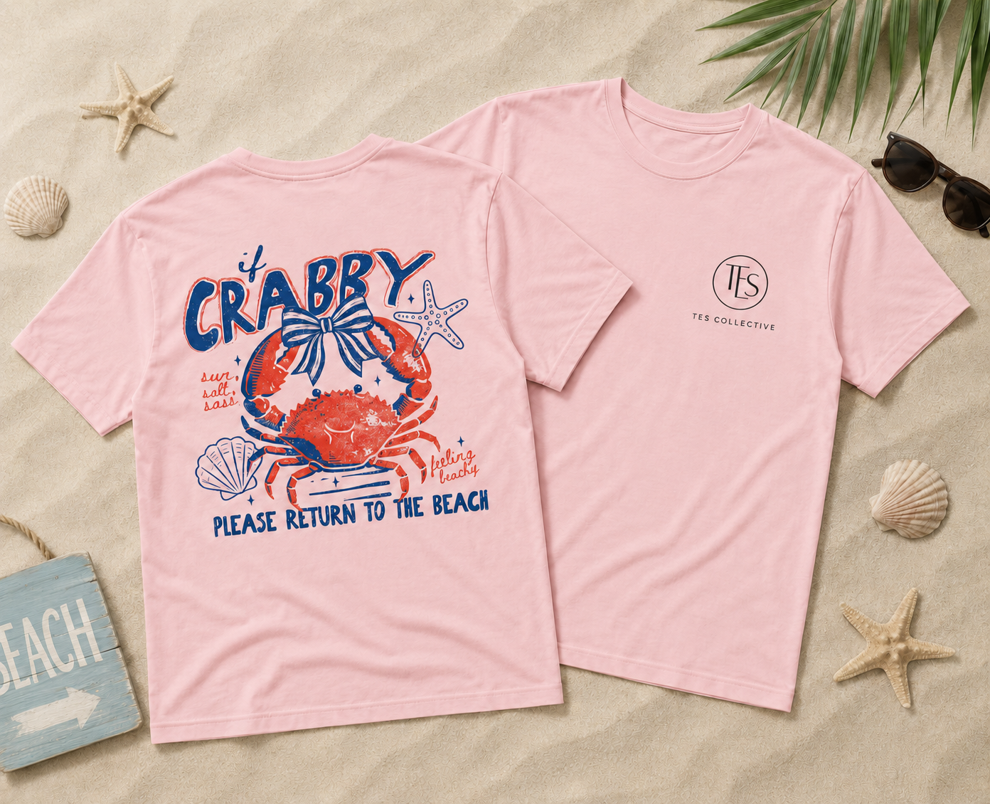 If Crabby Please Return to the Beach Shirt – Funny Coastal Tee