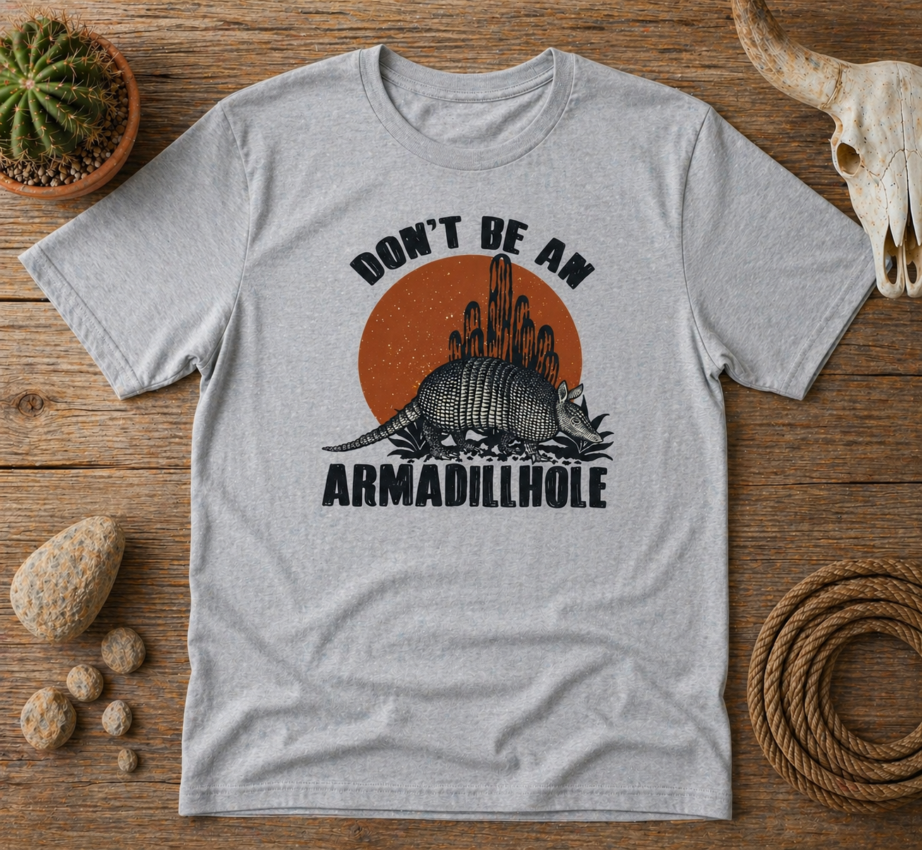 Don’t Be an Armadillhole Funny Western Armadillo Graphic Tee