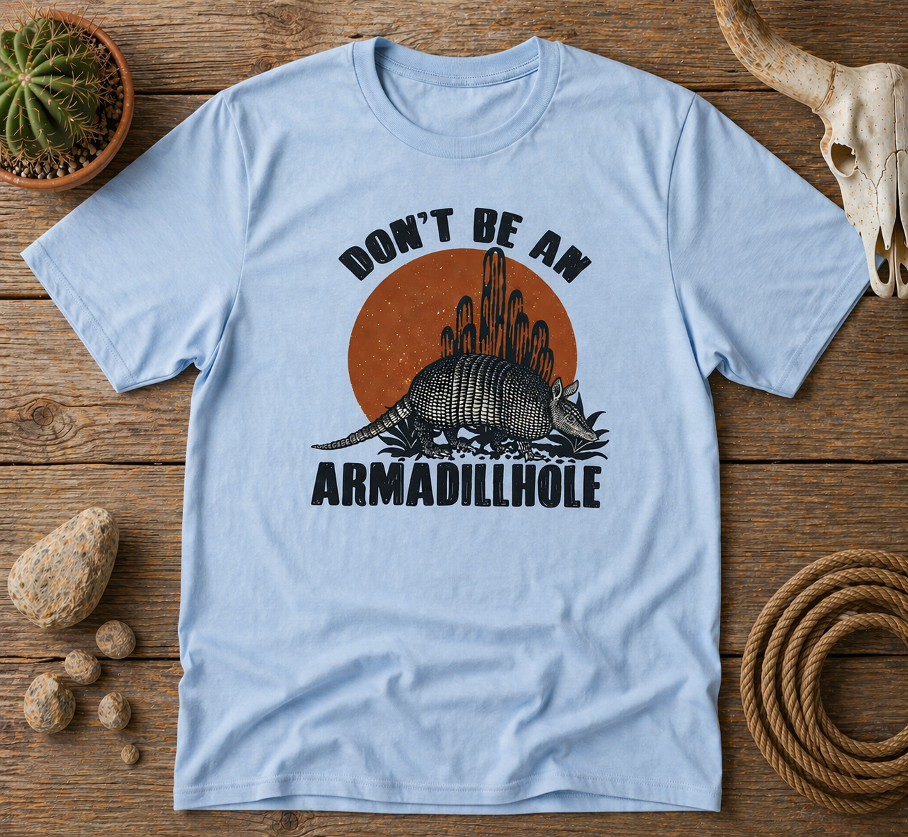 Don’t Be an Armadillhole Funny Western Armadillo Graphic Tee