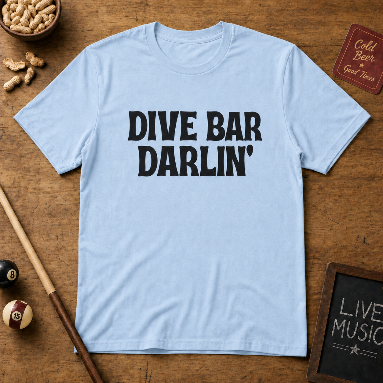 Dive Bar Darlin Shirt – Country Music Graphic Tee