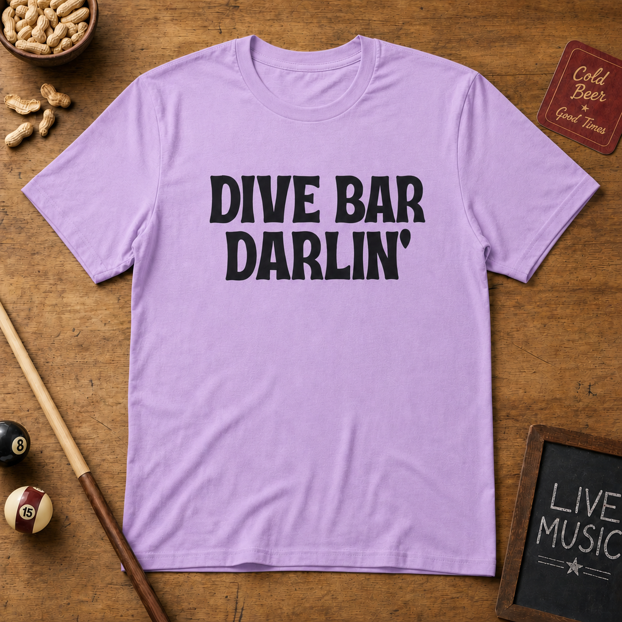 Dive Bar Darlin Shirt – Country Music Graphic Tee