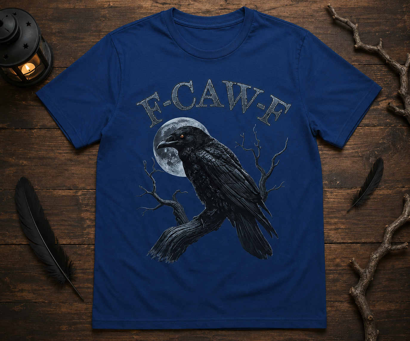 F-Caw-F Raven Graphic Tee – Funny Gothic Crow Shirt