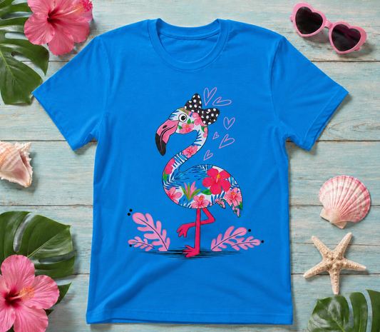 Cute Flamingo Graphic Tee – Tropical Beach Shirt