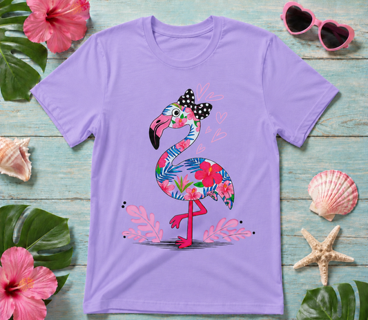 Cute Flamingo Graphic Tee – Tropical Beach Shirt