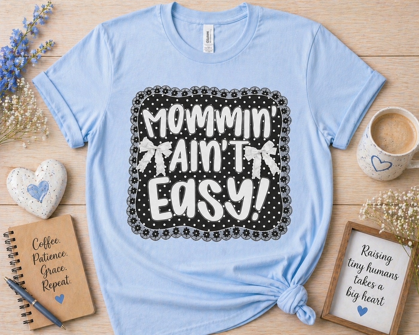 Mommin Ain’t Easy Shirt | Funny Mom Life Graphic Tee | Cute Motherhood Shirt”
