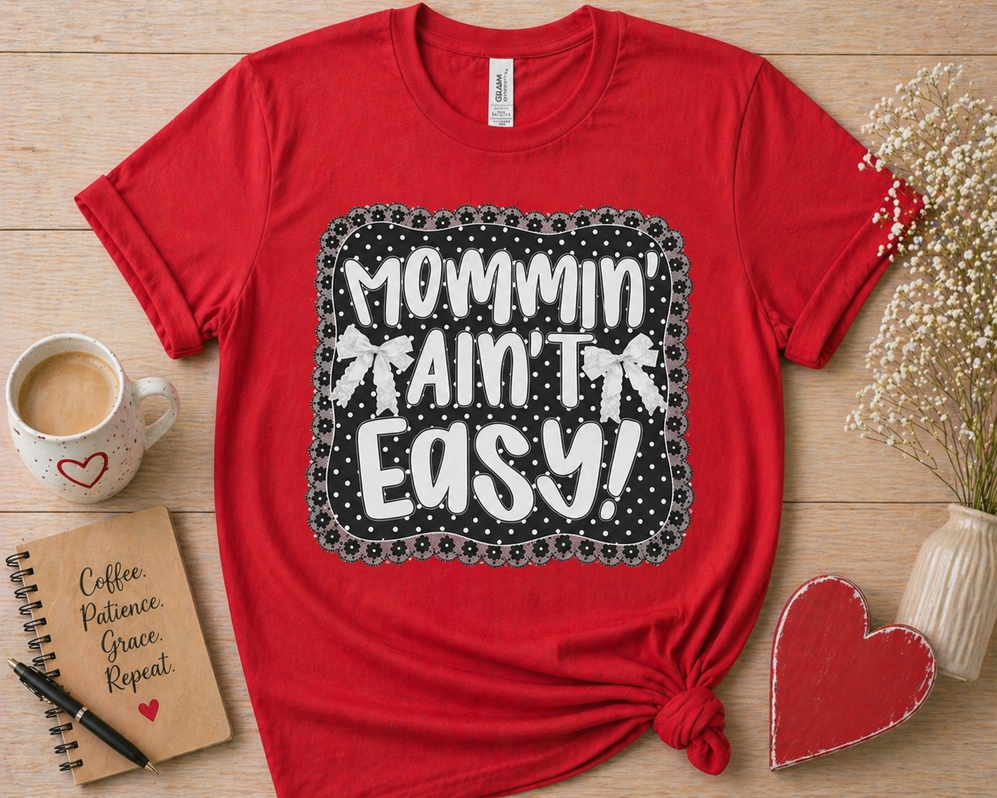 Mommin Ain’t Easy Shirt | Funny Mom Life Graphic Tee | Cute Motherhood Shirt”
