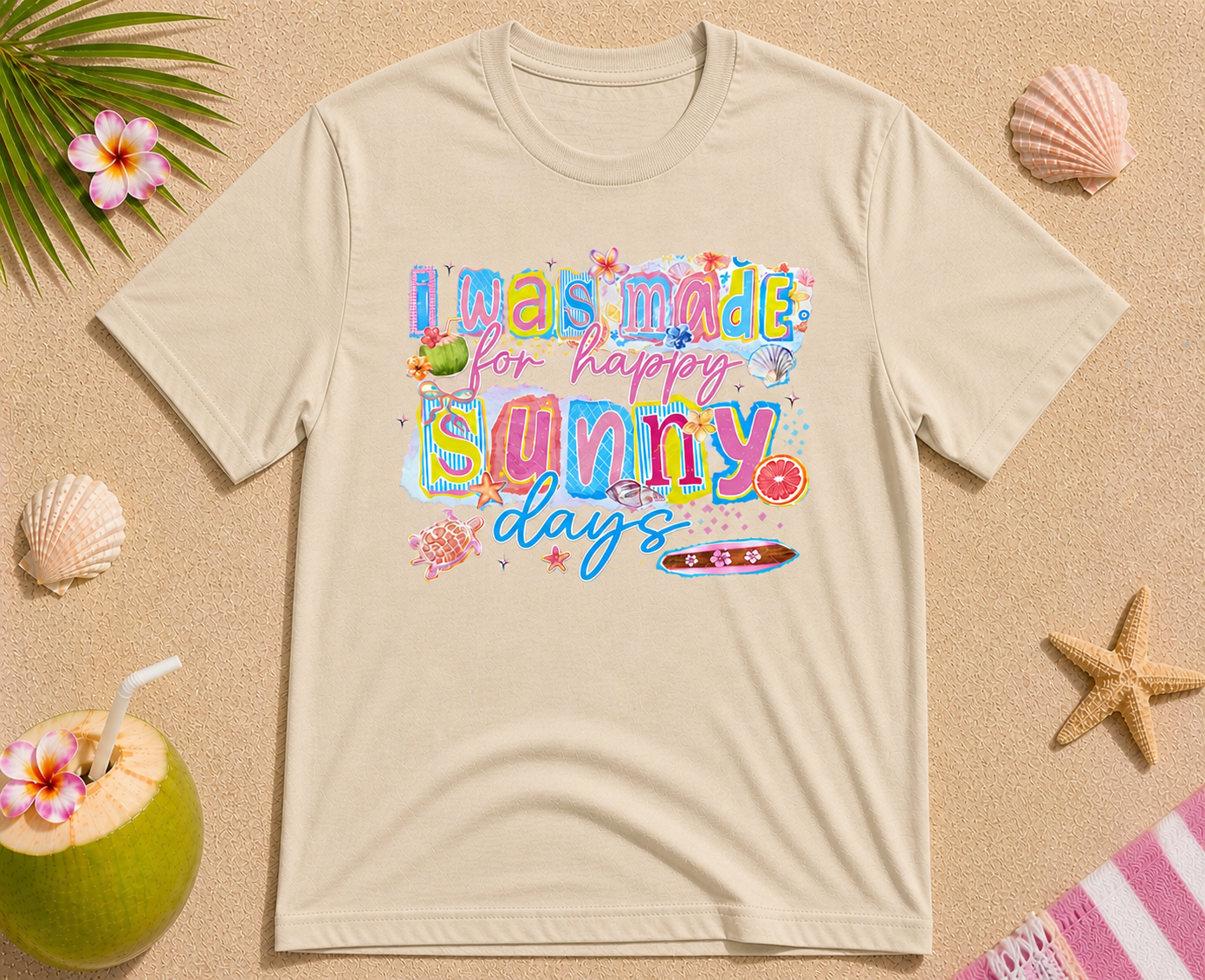 I Was Made for Sunny Days Shirt – Cute Summer Beach Graphic Tee