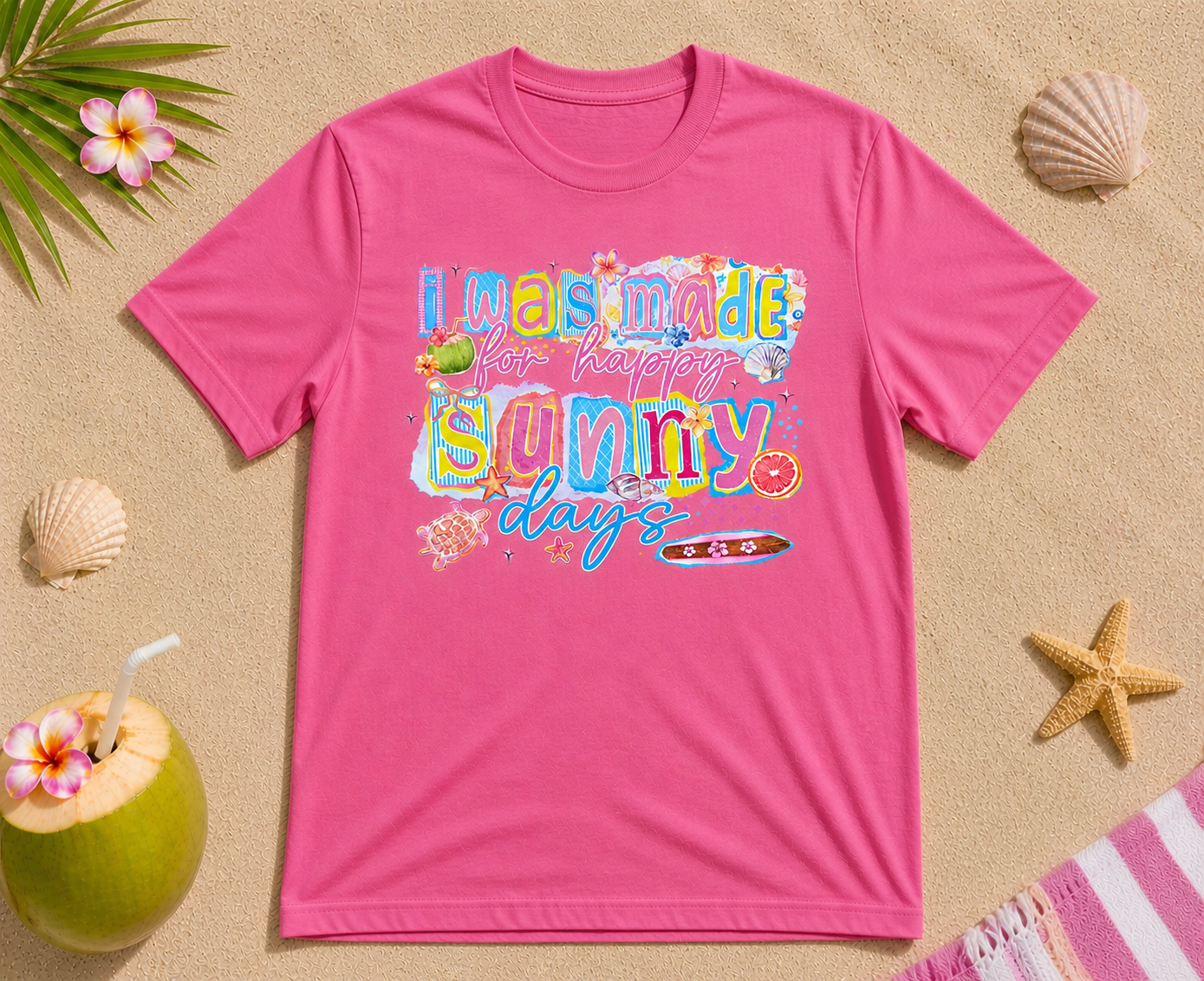 I Was Made for Sunny Days Shirt – Cute Summer Beach Graphic Tee