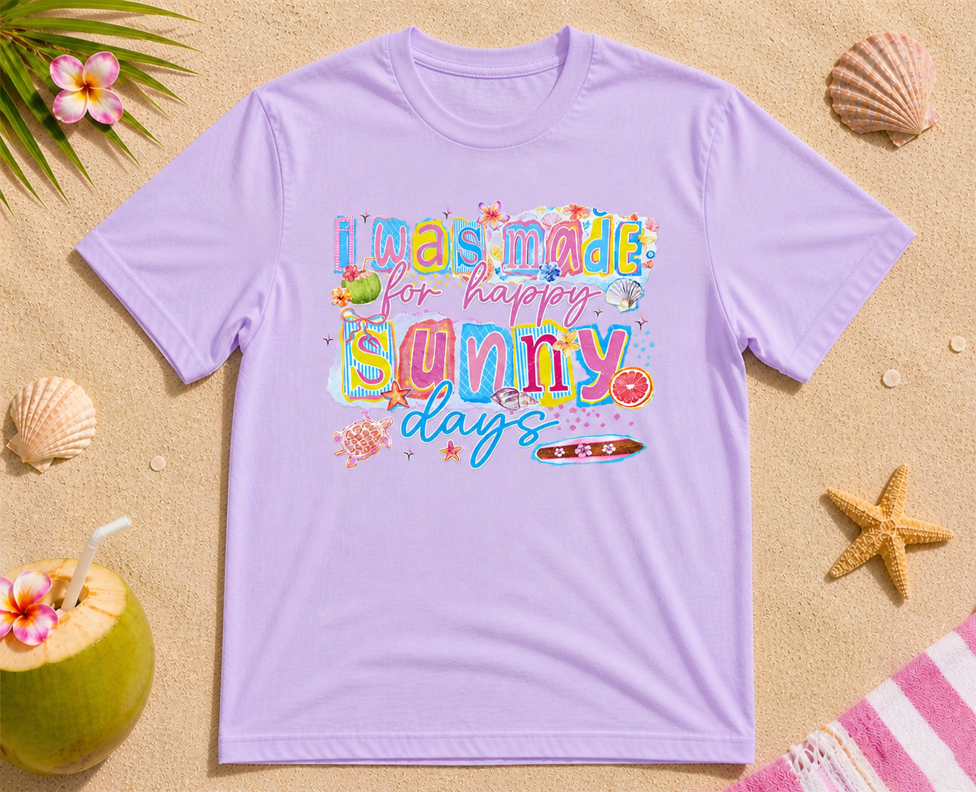 I Was Made for Sunny Days Shirt – Cute Summer Beach Graphic Tee