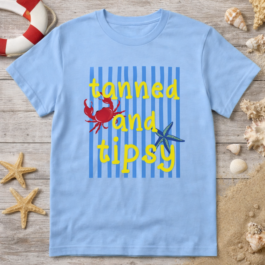 Tanned & Tipsy Beach Tee | Cute Summer Vacation Shirt