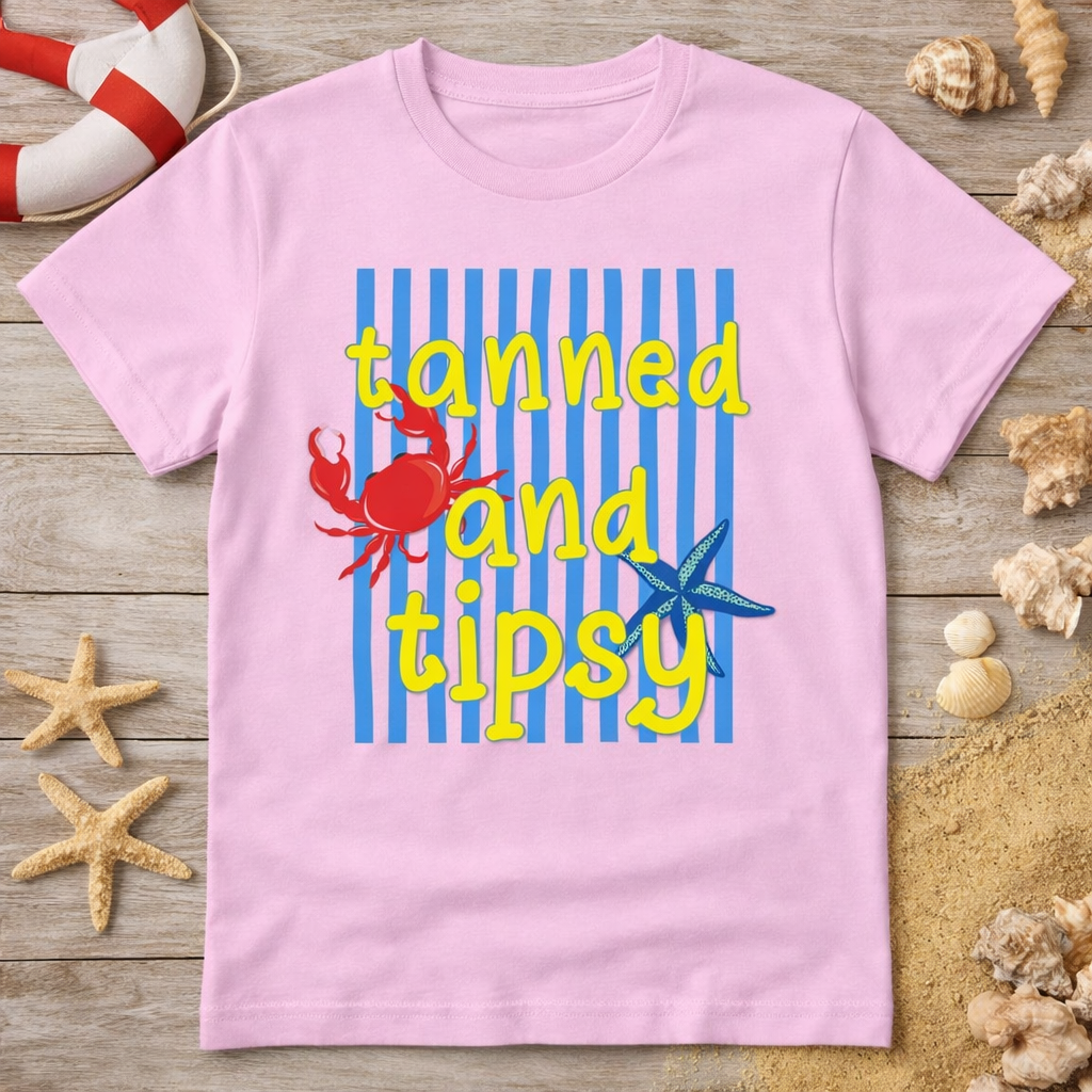 Tanned & Tipsy Beach Tee | Cute Summer Vacation Shirt