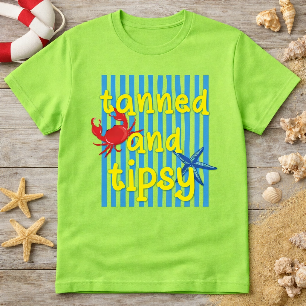 Tanned & Tipsy Beach Tee | Cute Summer Vacation Shirt